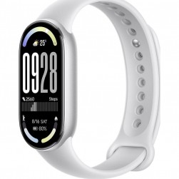 Фитнес-браслет Xiaomi Smart Band 10 M2459B1 (серебристый, с белым силиконовым ремешком, международная версия)