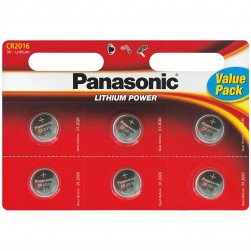 Panasonic CR2016 литиевая батарея, 3 V, 90 mAh 6шт