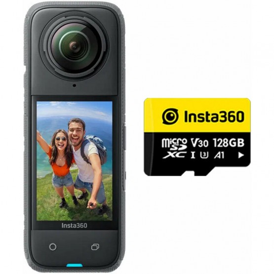 Экшн-камера Insta360 X4 + карта памяти  Insta360 128Gb