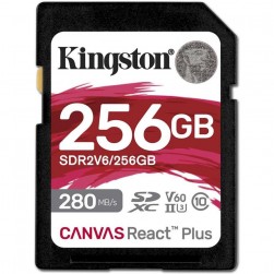 Карта памяти Kingston Canvas React Plus V90 SDXC 256GB