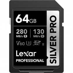 Карта памяти Lexar Professional SILVER PRO SDXC LSDSIPR064G-BNNNG 64GB Карта памяти Lexar Professional SILVER PRO SDXC LSDSIPR064G-BNNNG 64GB
