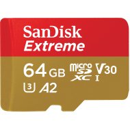 Карта памяти SanDisk Extreme microSDXC 64Gb 170MB/s (R) 80MB/s (W)