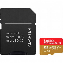 Карта памяти SanDisk Extreme PLUS microSDXC 128GB (SDSQXBD-128G-GN6MA) Карта памяти SanDisk Extreme PLUS microSDXC 128GB (SDSQXBD-128G-GN6MA)