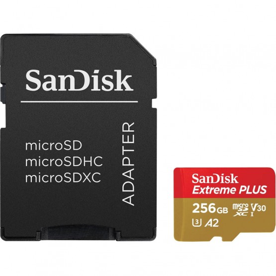 Карта памяти SanDisk Extreme PLUS microSDXC SDSQXBD-256G-GN6MA 256GB (с адаптером) Карта памяти SanDisk Extreme PLUS microSDXC SDSQXBD-256G-GN6MA 256GB (с адаптером)
