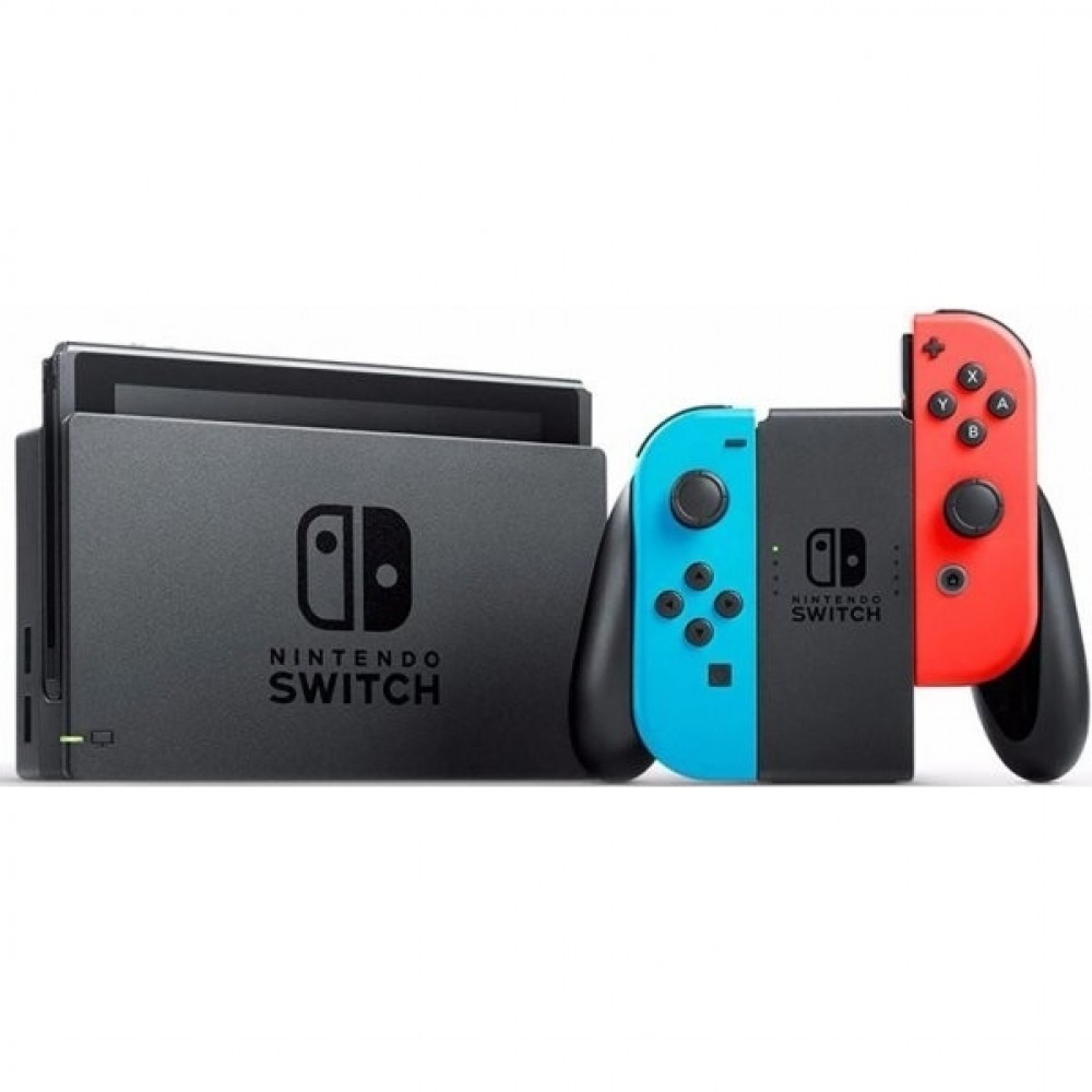 Игровая приставка Nintendo Switch 2019 (с неоновыми Joy-Con