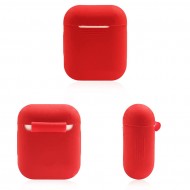 Чехол силиконовый для Apple AirPods, AirPods 2 (красный)