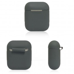 Чехол силиконовый для Apple AirPods, AirPods 2 (мокрый асфальт)