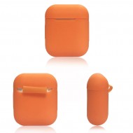 Чехол силиконовый для Apple AirPods, AirPods 2 (оранжевый)