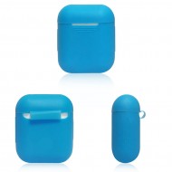 Чехол силиконовый для Apple AirPods, AirPods 2 (голубой)