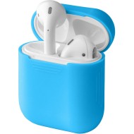 Чехол силиконовый для Apple AirPods, AirPods 2 (голубой)