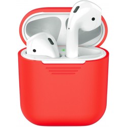 Чехол силиконовый для Apple AirPods, AirPods 2 (красный)