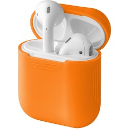 Чехол силиконовый для Apple AirPods, AirPods 2 (оранжевый)