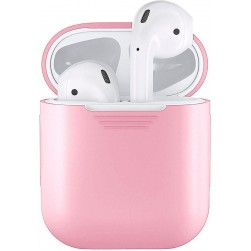 Чехол силиконовый для Apple AirPods, AirPods 2 (розовый)