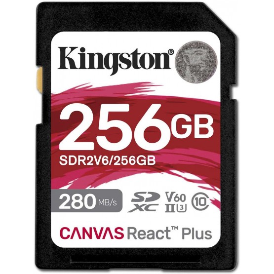Карта памяти Kingston Canvas React Plus V60 SDXC 256GB