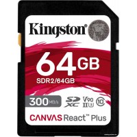 Карта памяти Kingston Canvas React Plus SDXC 64GB V90