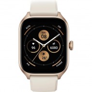 Умные часы Amazfit GTS 4 (золотистый, с белым ремешком из фторэластомера)