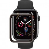 Стекло защитное Rumi Hybrid для Apple Watch 45mm (с черной рамкой)