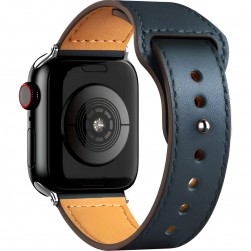 Кожаный ремешок Rumi Empire для Apple Watch 38/40/41mm (темно-синий)