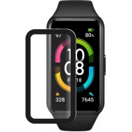 Защитное стекло Rumi Hybrid для Huawei Band 7, Honor Band 7 (с черной рамкой)
