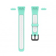 Ремешок Rumi N-Style силиконовый для Honor Band 6 / 7, Huawei Band 6 (бирюзовый/белый)