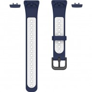 Ремешок Rumi N-Style силиконовый для Honor Band 6 / 7, Huawei Band 6 (синий/белый)