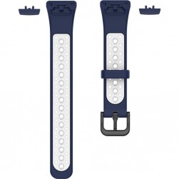 Ремешок Rumi N-Style силиконовый для Honor Band 6 / 7, Huawei Band 6 (синий/белый)