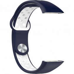 Ремешок Rumi Sport N-Style силиконовый для Honor Band 6 / 7, Huawei Band 6 (синий/белый)