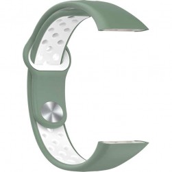 Ремешок Rumi Sport N-Style силиконовый для Honor Band 6 / 7, Huawei Band 6 (бирюзовый/белый)