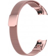 Браслет Rumi Milanese loop металлический для Honor Band 4 / 5 (розовый)
