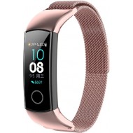 Браслет Rumi Milanese loop металлический для Honor Band 4 / 5 (розовый)