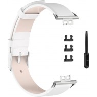 Ремешок Rumi кожаный для Huawei Watch FIT, Watch FIT Elegant (белый)