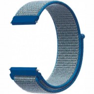 Нейлоновый ремешок на липучке Rumi Velcro 20mm (серо-голубой)