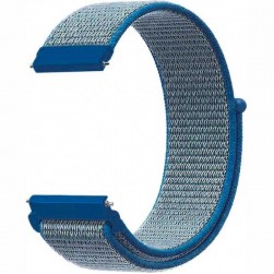 Нейлоновый ремешок на липучке Rumi Velcro 20mm (серо-голубой)