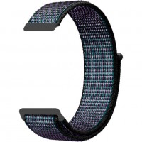 Нейлоновый ремешок на липучке Rumi Velcro 22mm (черно-синий)
