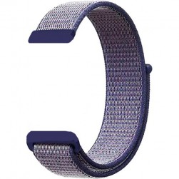 Нейлоновый ремешок на липучке Rumi Velcro 22mm (темно-синий)