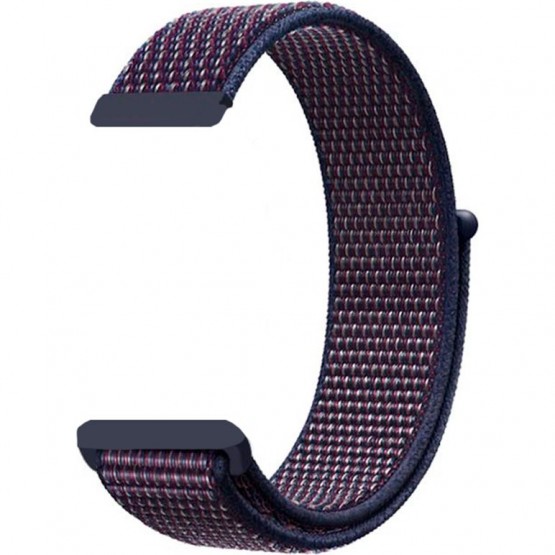 Нейлоновый ремешок на липучке Rumi Velcro 22mm (темно-фиолетовый)
