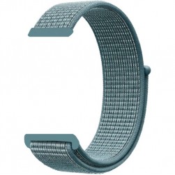 Нейлоновый ремешок на липучке Rumi Velcro 22mm (серо-голубой)