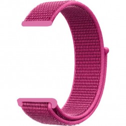 Нейлоновый ремешок на липучке Rumi Velcro 22mm (малиновый)