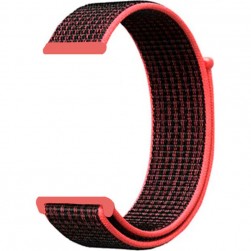Нейлоновый ремешок на липучке Rumi Velcro 22mm (красный)