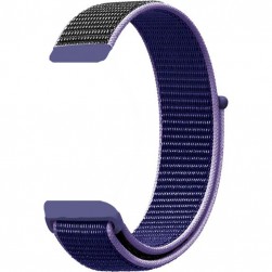 Нейлоновый ремешок на липучке Rumi Velcro 22mm (фиолетовый)
