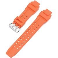 Силиконовый ремешок Rumi GWA для G-Shock GW-A1100, GW-A1000, GW-4000, GA-1000, G-1400 (оранжевый с комплектом)