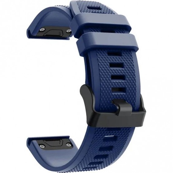 Ремешок силиконовый Rumi QuickFit Dots для Garmin Fenix 20 мм (темно-синий)