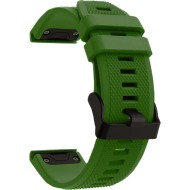 Ремешок силиконовый Rumi QuickFit Dots для Garmin Fenix 20 мм (лесной зеленый)