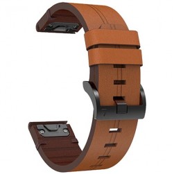 Кожаный ремешок Rumi QuickFit Leather Garmin Fenix 5, 5s, 5x, 7s (20 мм, коричневый)