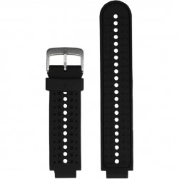 Ремешок Rumi силиконовый для Garmin Forerunner 220, 230, 235, 620, 630, 735 (черный/синий)