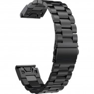 Металлический браслет Rumi QuickFit Heavy для Garmin (22 мм, черный)