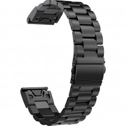 Металлический браслет Rumi QuickFit Heavy для Garmin (20 мм, черный)