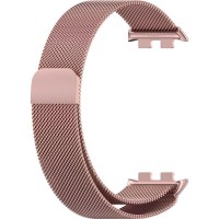 Браслет Rumi Milanese loop металлический для Honor Band 9 (розовый)