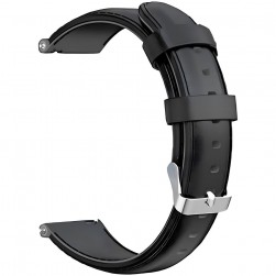 Ремешок Rumi Slim кожаный для часов 20 мм (черный)