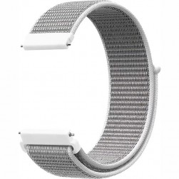 Нейлоновый ремешок на липучке Rumi Velcro 22mm (белый)